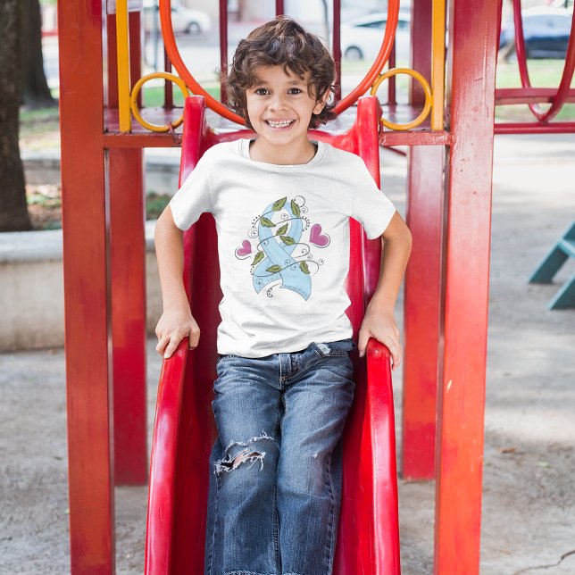 Light Blue Awareness Ribbon Support and Hope T-Shirt (Creator Uploaded)