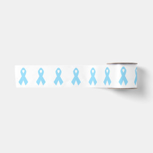 Light Blue Awareness Ribbon white Satin Ribbon