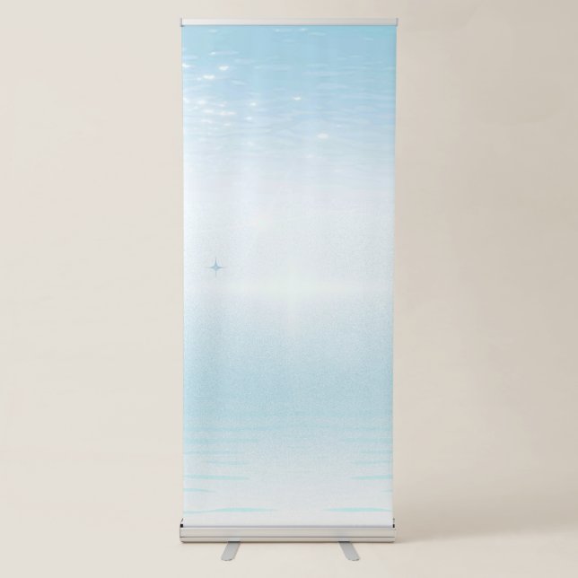 Light Blue Best Vertical Retractable Banner (Front)