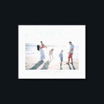 Light Blue Big Love Memory Event Photo Canvas Print<br><div class="desc">A pale blue message of Love text overlays your favourite photo with by customised text below it to commemorate a special family moment like a wedding, engagement, reunion and more. Upload a large, high resolution image to create your own, one-of-a-kind wall art and keep the memory of that special moment...</div>