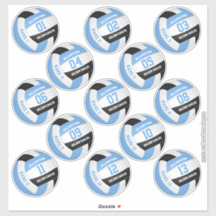 light blue black 13 volleyball players names