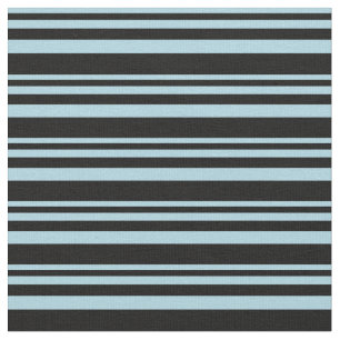 Light Blue & Black Coloured Stripes Pattern Fabric