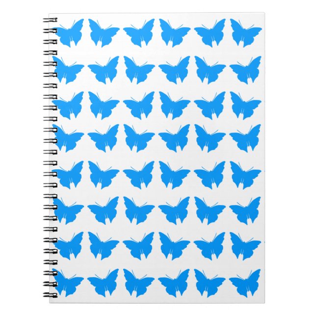 Light Blue Bold Butterflies Notebook (Front)