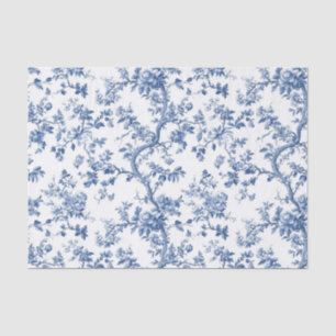 Light Blue Botanical Toile Garden Party Tissue Pap Paper