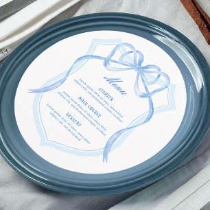 Light Blue Bow Crest Round Menu