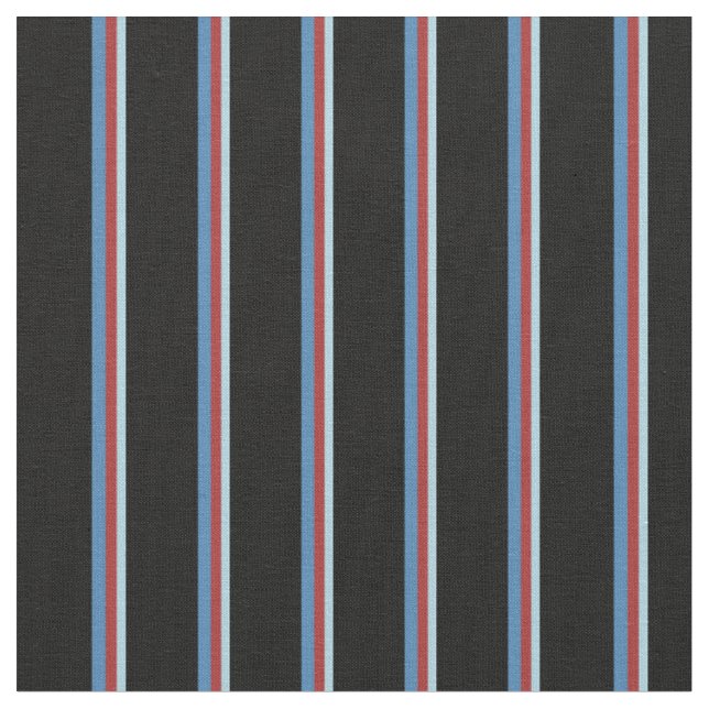 Light Blue, Brown, Blue, and Black Coloured Lines Fabric (Close Up)