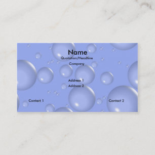 Light Blue Bubbles Business Card