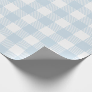 Light Blue Buffalo Check Pattern Wrapping Paper