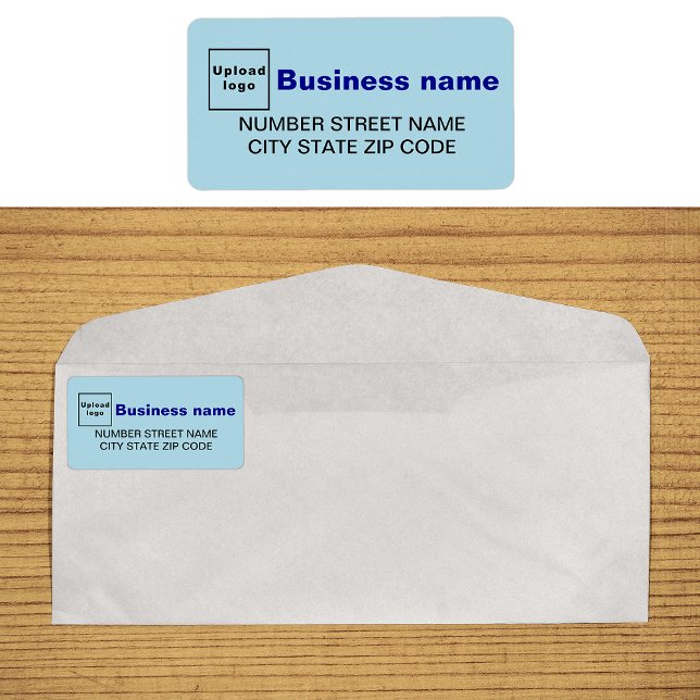 Light Blue Business Address Label (Light blue business address label on envelope)