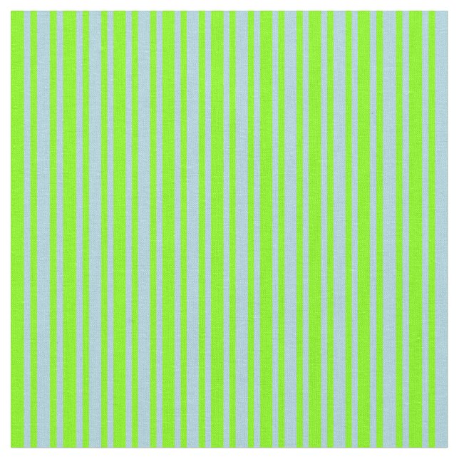 Light Blue & Chartreuse Coloured Lines Fabric (Close Up)