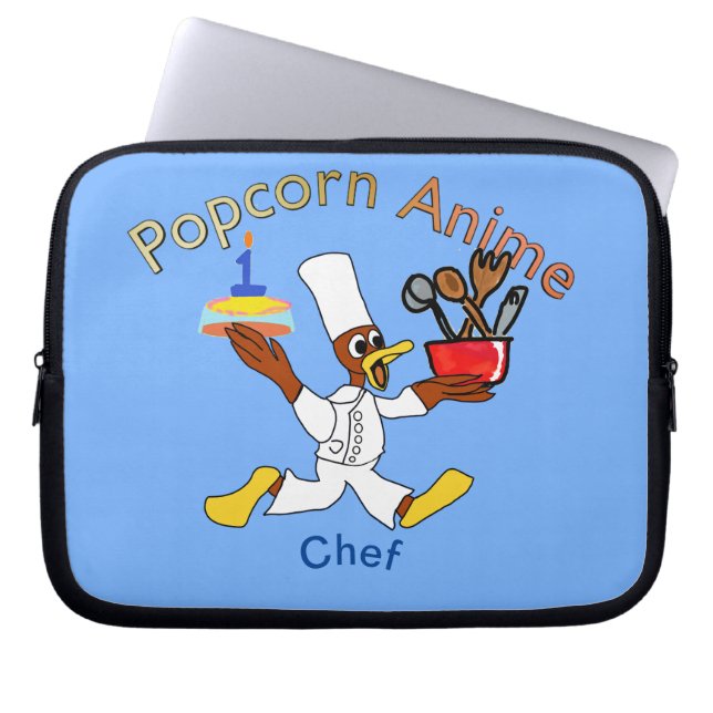 Light Blue Chef Ducky Kazoo Electronics Bag (Front)