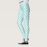 Light Blue Chevron Pattern Leggings<br><div class="desc">Cool Light Blue Chevron Patterned Leggings.</div>