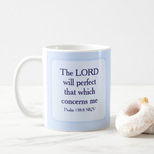 Light Blue Christian Faith Bible Verse Scripture Coffee Mug