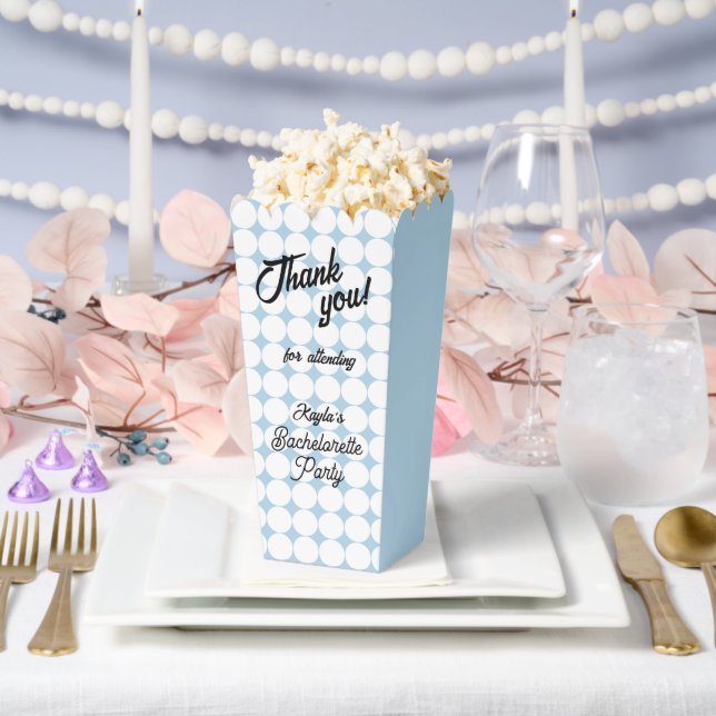 Light Blue Circle Pattern Bachelorette Party Favour Box (Wedding)