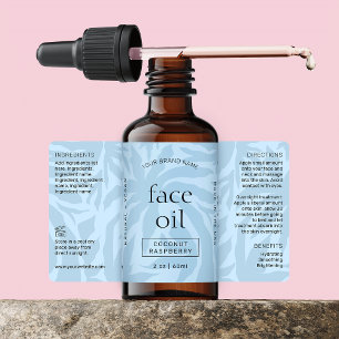 Light Blue Cleanser 2 OZ Skincare Bottle Label