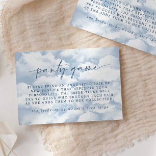 Light Blue Cloud Bachelorette Panty Game Card