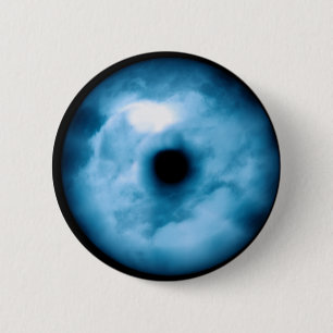 Light Blue cloudy eye graphic 6 Cm Round Badge