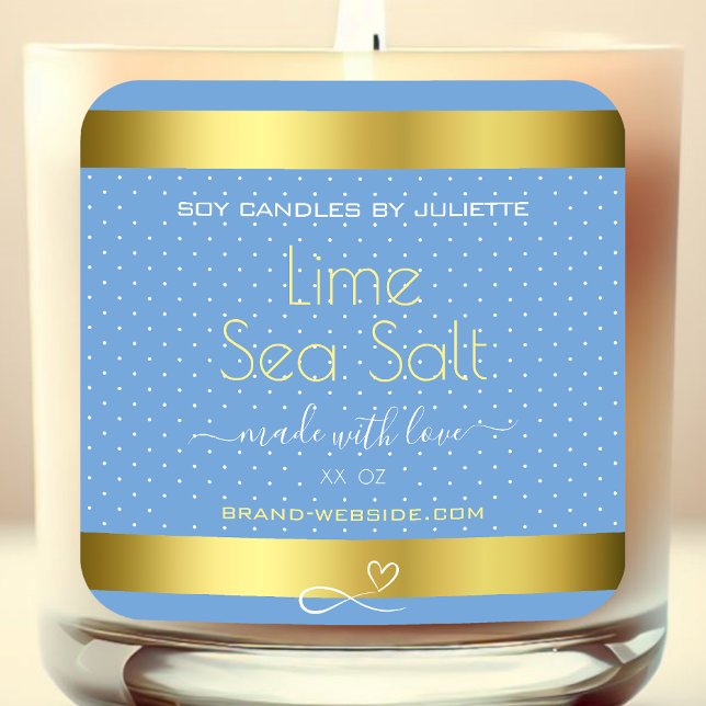 Light Blue Cool Gold Effect Lime Sea Salt Labels (Creator Uploaded)
