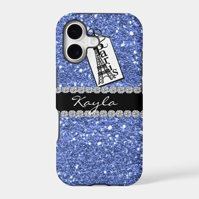 LIGHT  BLUE CrystaTl BLING IPHONE  5 Case (Back)