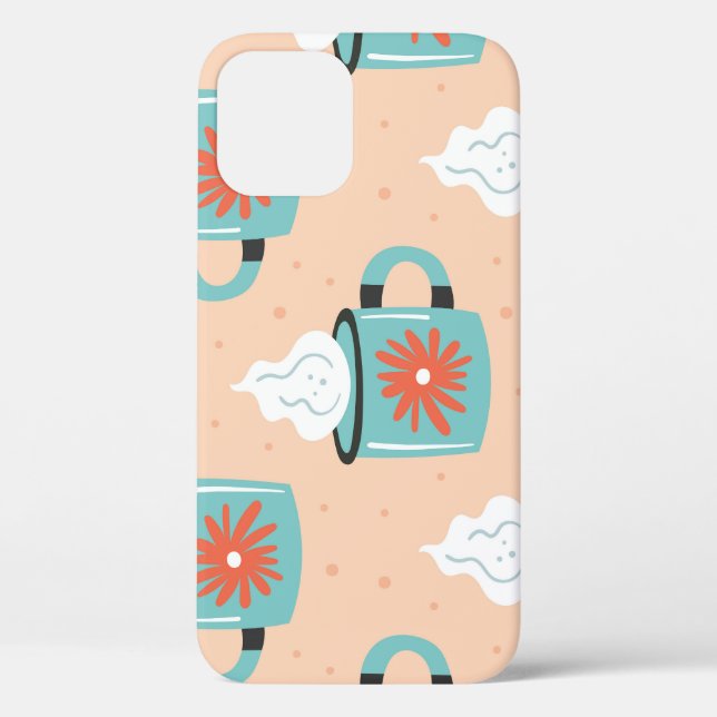 Light Blue Cup Seamless Pattern. Case-Mate iPhone Case (Back)