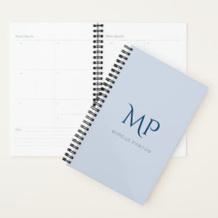 Light Blue Custom Monogram 2026 Planner