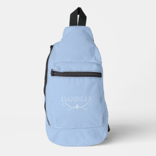 Light Blue Custom Name "Ballet Everyday" Sling Bag
