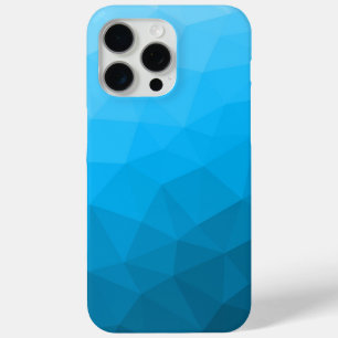 Light blue cyan gradient geometric mesh pattern iPhone 15 pro max case