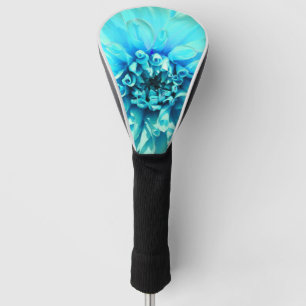 Light Blue Dahlia Flower Golf Head Cover
