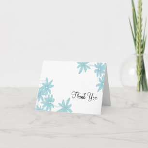 Light Blue Daisies Bridesmaid Thank You Card