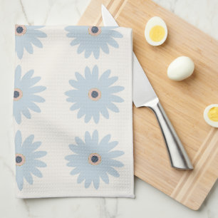 Light Blue Daisy Tea Towel