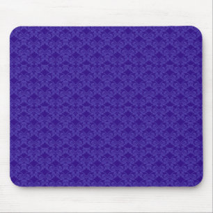 Light Blue Damask Bows Mouse Mat