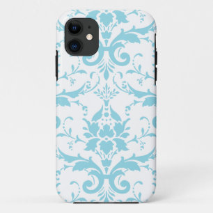 Light Blue Damask iPhone 5 Case Cover