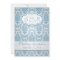 Light blue damask on silver background Wedding
