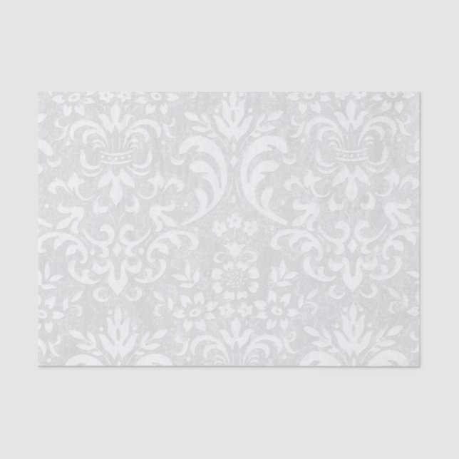 Light Blue DamaskTissue Paper (Front)