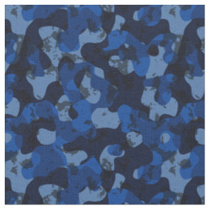 light blue, dark blue, dusty blue camo abstract fabric