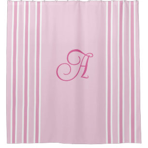 Light Blue & Dark Blue Striped Bath Shower Curtain