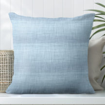 Light Blue Decorative Pillow - Linen Look