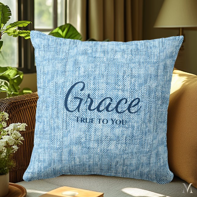 Light Blue Denim Texture | Custom Rustic Home Cushion (Creator Uploaded)