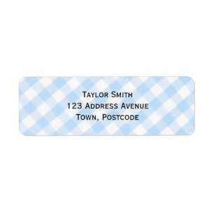 Light blue diagonal gingham pattern