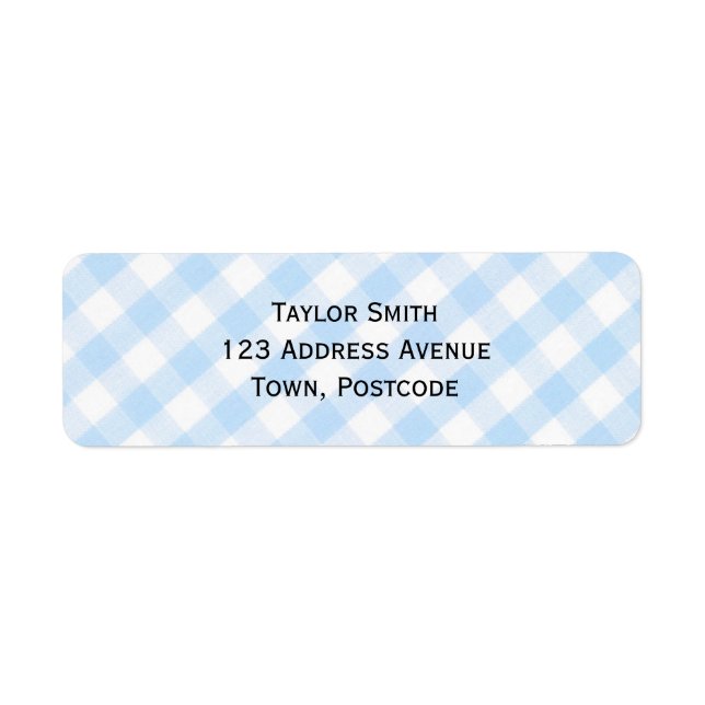 Light blue diagonal gingham pattern (Front)