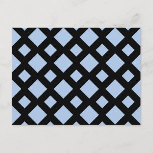 Light Blue Diamonds on Black Postcard