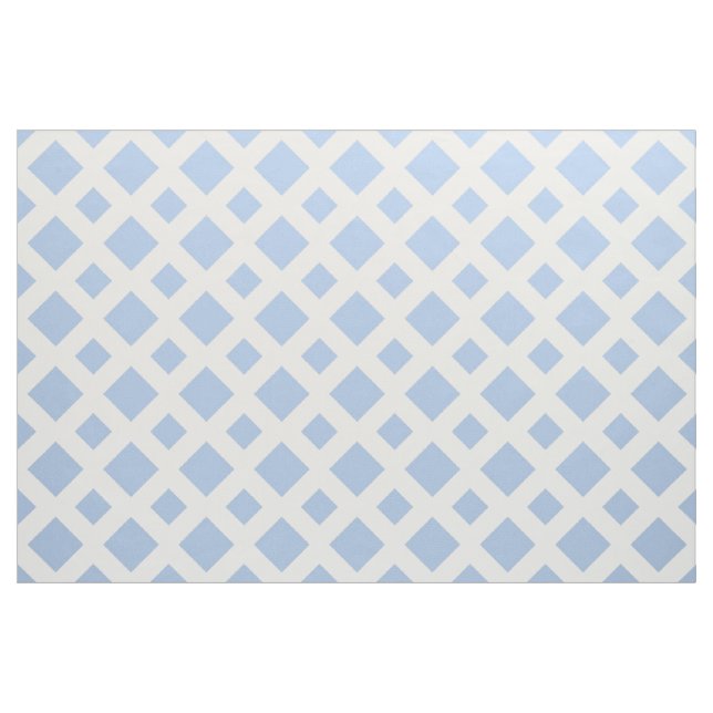 Light Blue Diamonds on White Geometric Fabric (Fat Quarter)