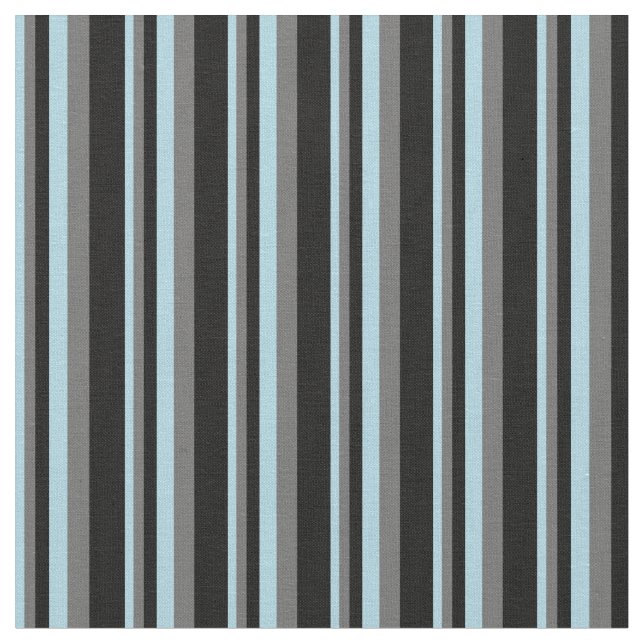 Light Blue, Dim Grey, and Black Coloured Pattern Fabric (Close Up)