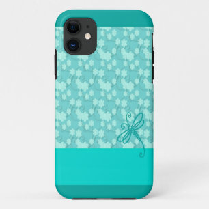Light Blue Dragonfly Art iPhone 11 Case