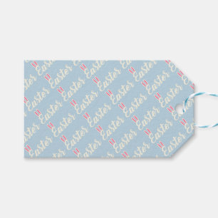 Light Blue “Easter” Script Gift Tags