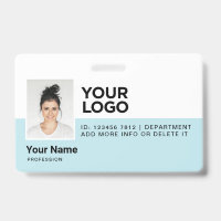 Light Blue Employee Modern Photo ID Security