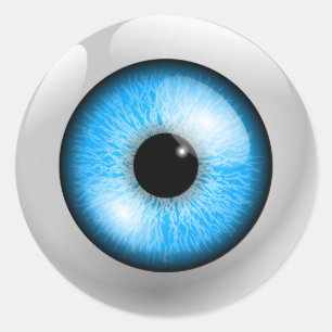 Light Blue Eyeball Classic Round Sticker