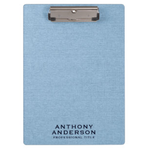 Light Blue Fabric Texture Clipboard