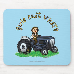 Light Blue Farmer Mouse Mat