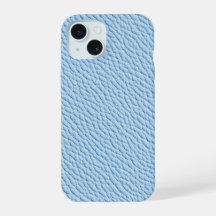 Light Blue Faux Leather Phone Case
